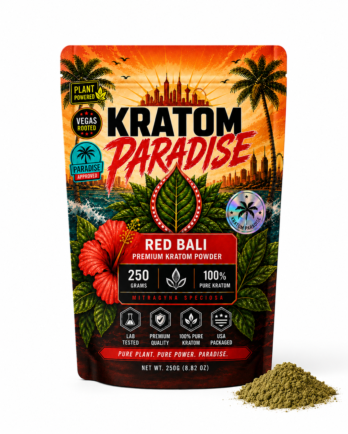 Labeled Red Bali kratom powder pouch used to explain how product identity and package records stay connected