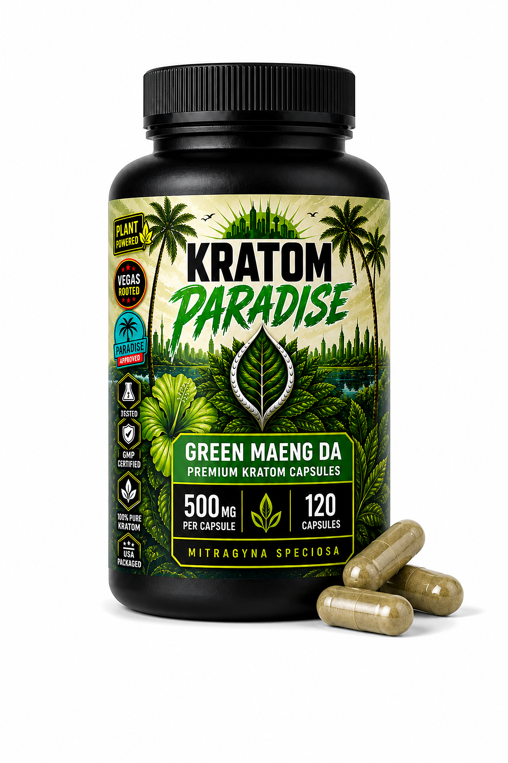 Green Maeng Da Kratom Capsules product photo