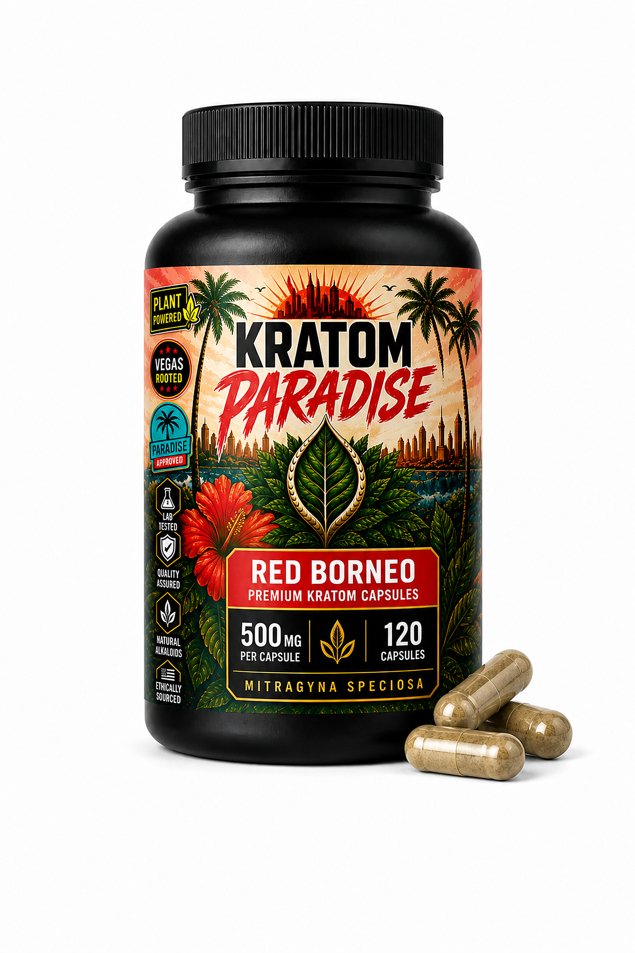 Red Borneo Kratom Capsules product photo