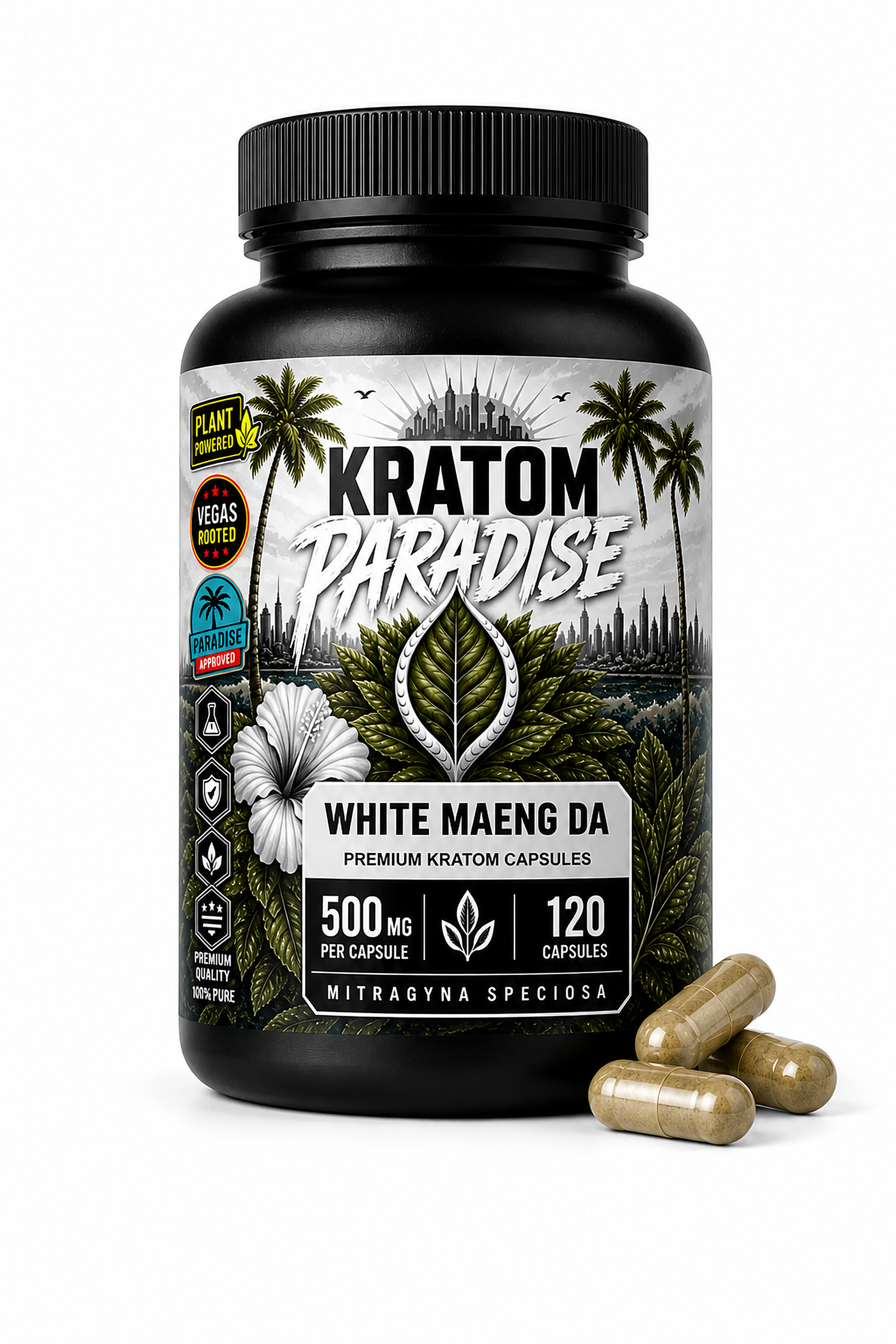 White Maeng Da Kratom Capsules product photo