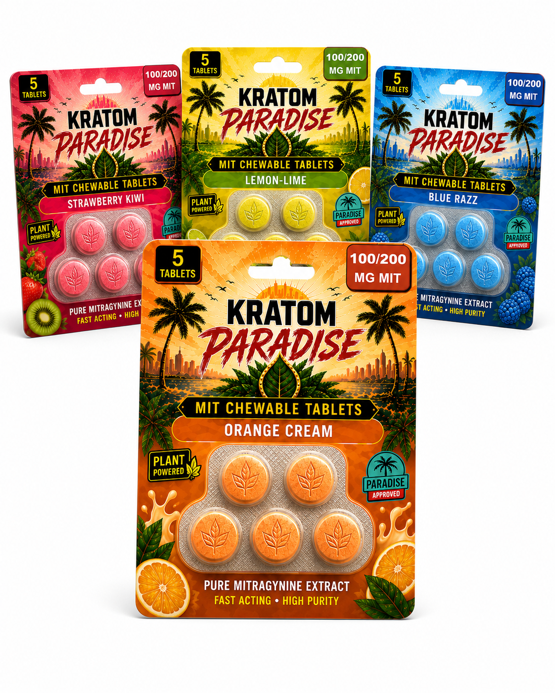 MIT chewable tablets flavor lineup product photo
