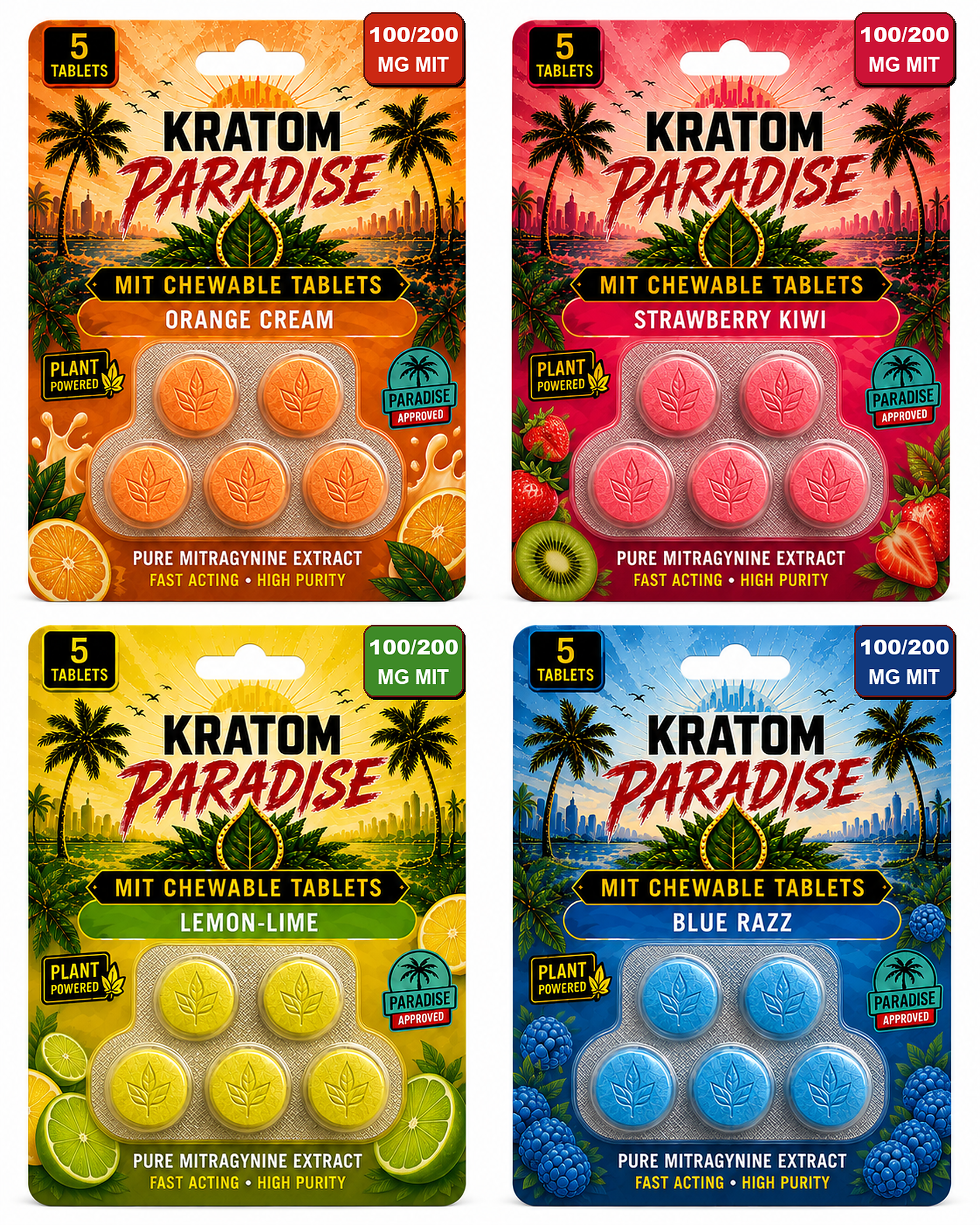 MIT chewable tablets flavor lineup product photo