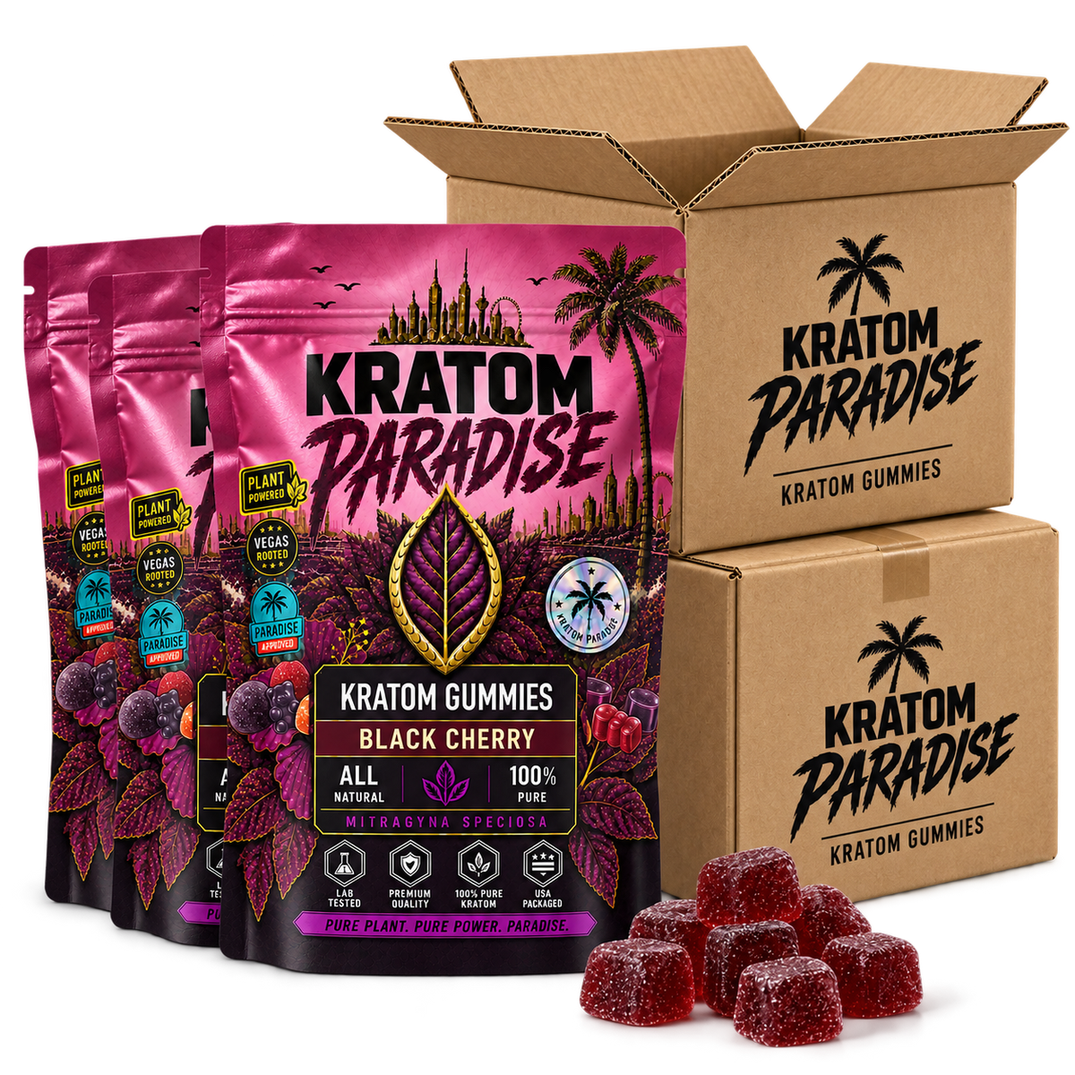Bulk Black Cherry Kratom Gummies