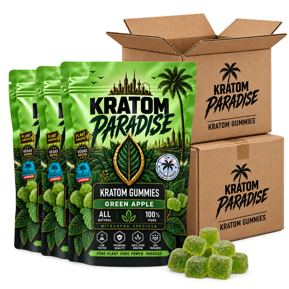 Bulk Green Apple Kratom Gummies