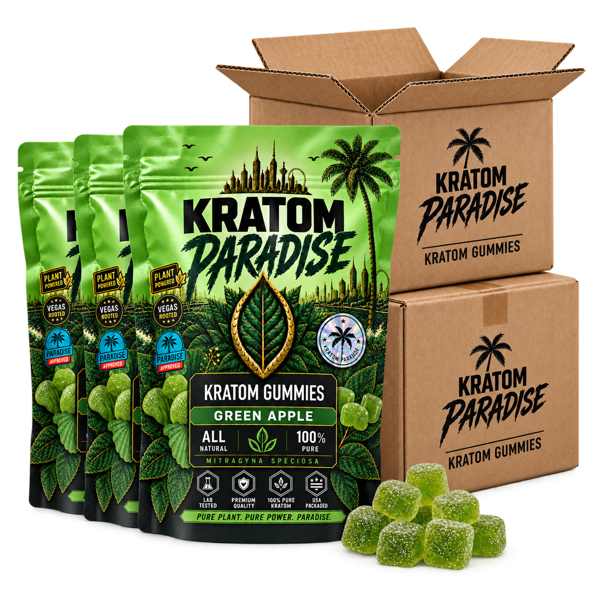 Bulk Green Apple Kratom Gummies